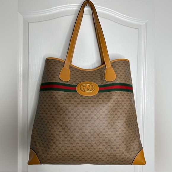 Gucci Vintage Web Tote - Picture 1 of 15